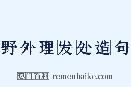 野外理发处造句是什么意思的图片